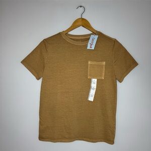 New Cat & Jack Tan Pocket T-Shirt Kids L (10/12)